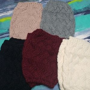 Cream white boot toppers